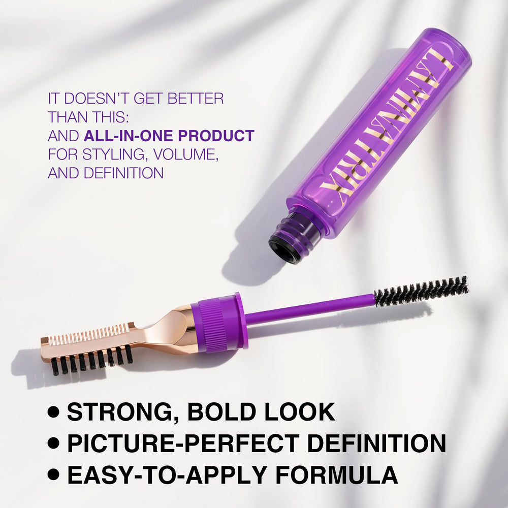 SELESTIA BEAUTY product in hand being applied to brows for easy at-home styling