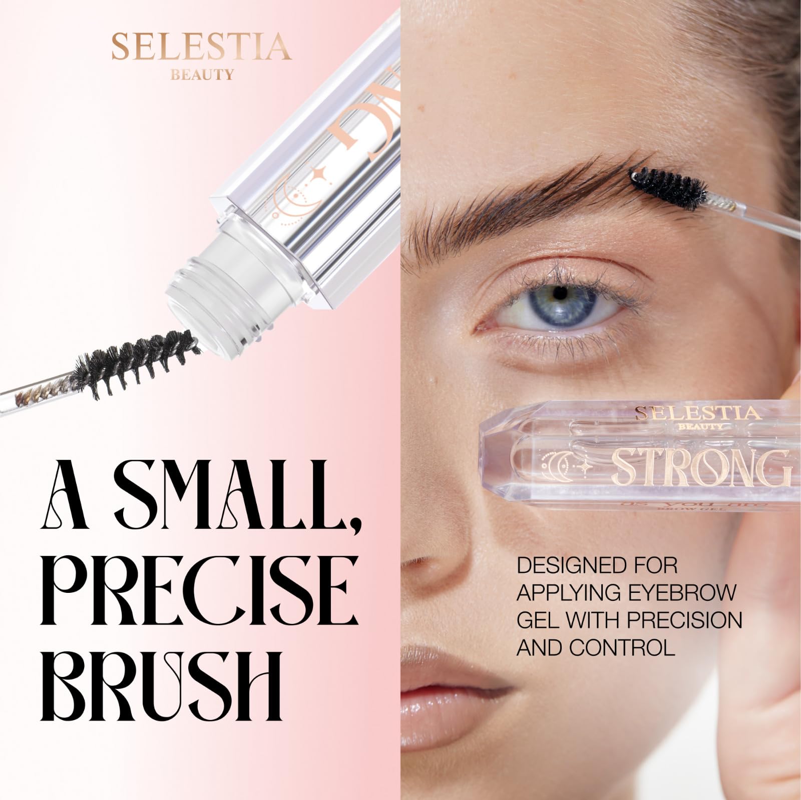 SELESTIA BEAUTY applicator brush close-up for precise application benefit