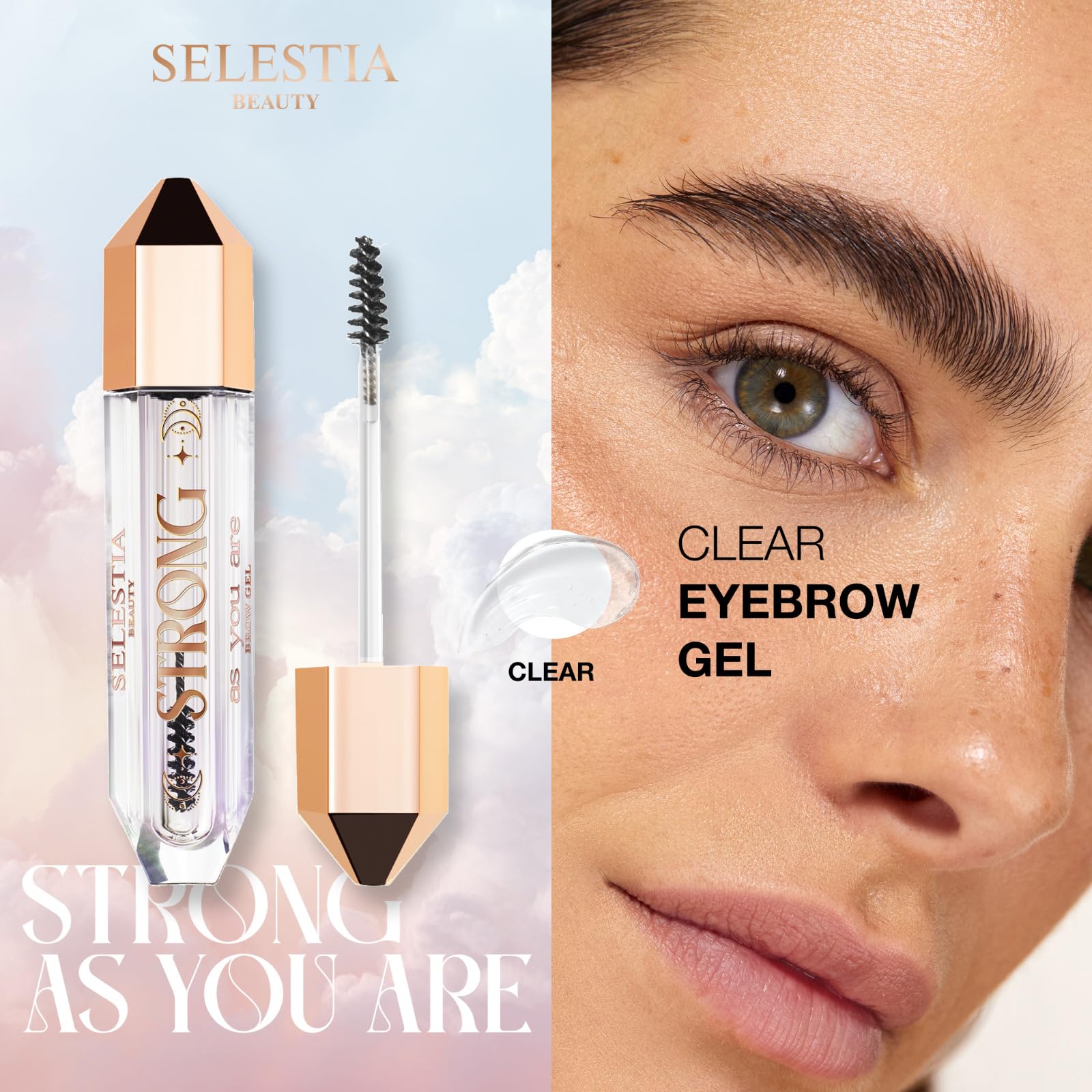SELESTIA BEAUTY in a makeup bag lifestyle shot conveying portability benefit