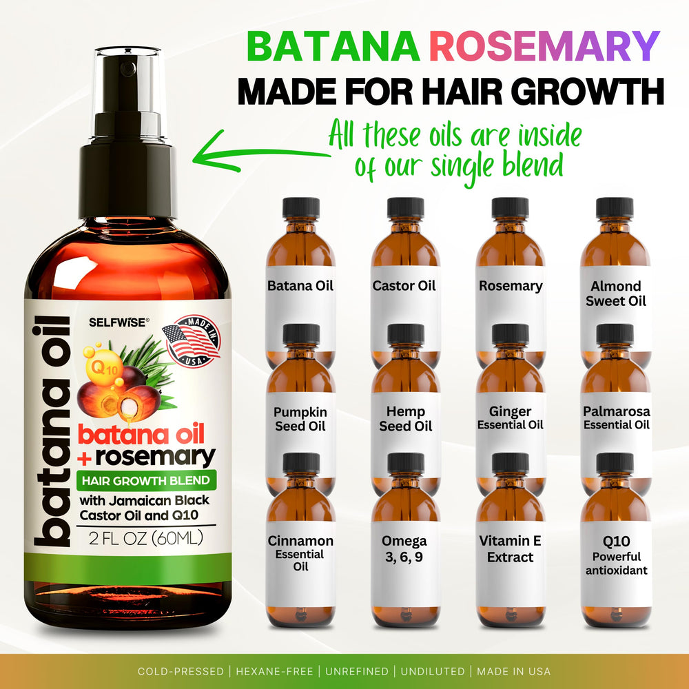 SELFWISE batana oil smoothing hair ends to reduce split ends and frizz