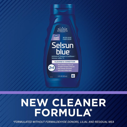 Selsun Blue back label with directions and ingredient info