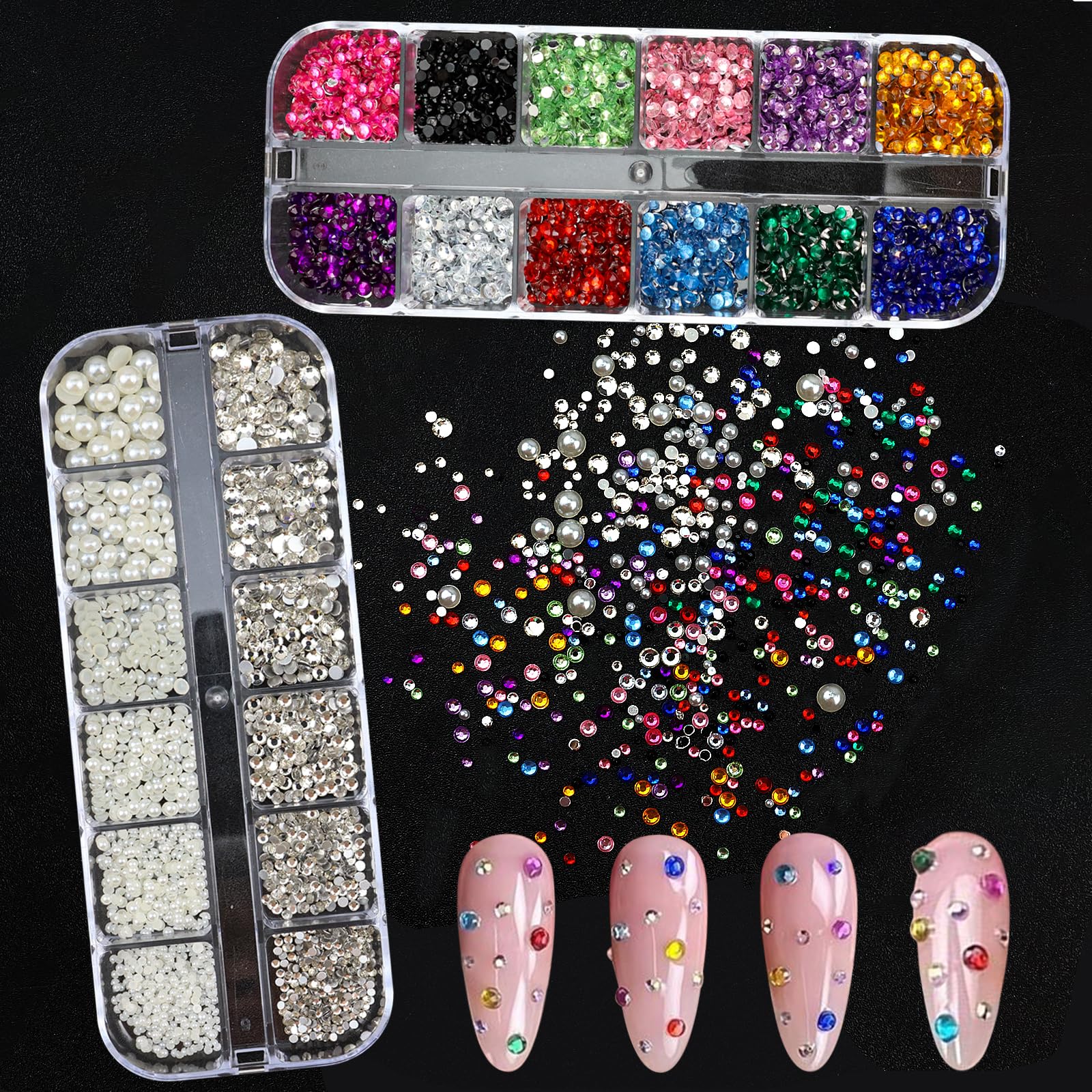 SEMATA gems decorating a phone case illustrating versatile craft use
