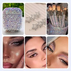 SEMATA clear rhinestone macro detail showing crystal clarity and precise facets