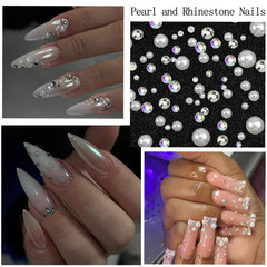 SEMATA close-up rhinestone facets highlighting clear sparkle for precise nail highlights