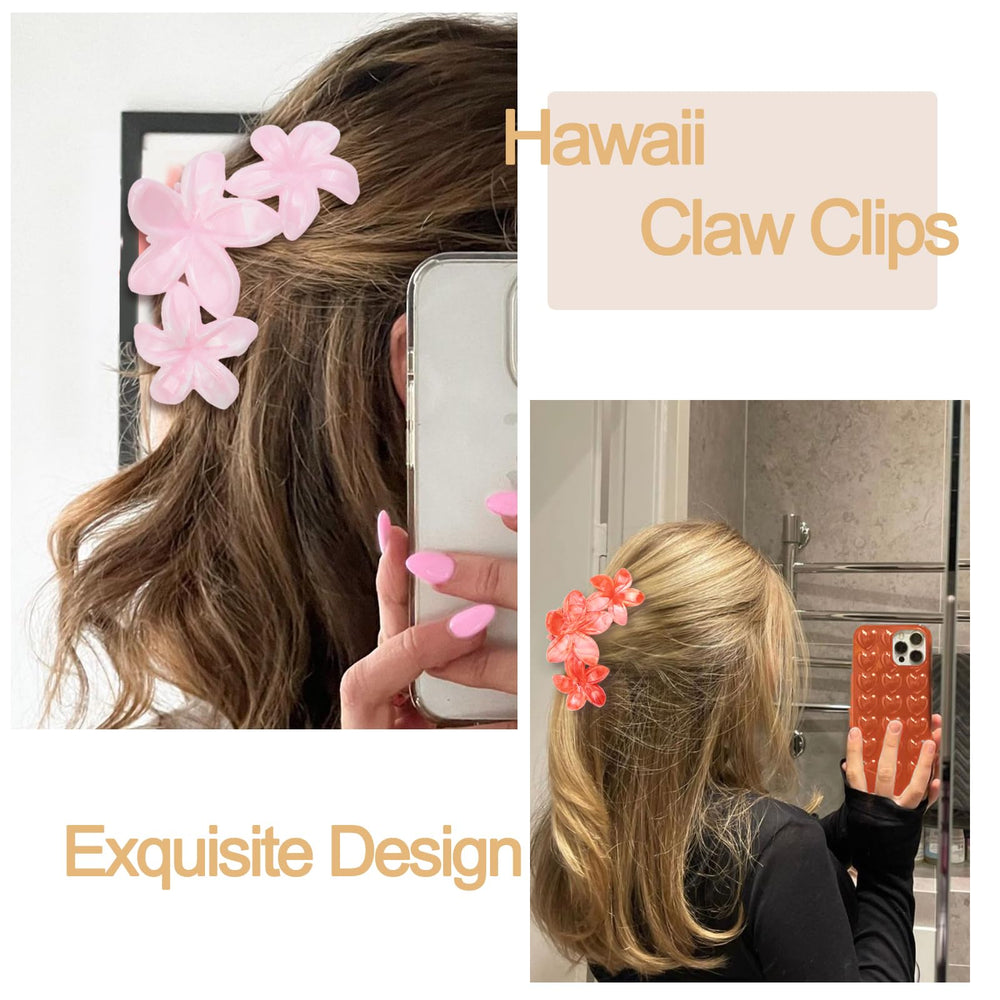 SEMATA clip worn in beach hairstyle adding tropical flair and secure hold