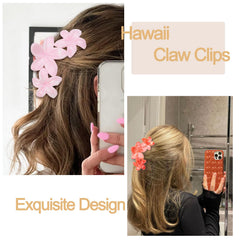SEMATA clip worn in beach hairstyle adding tropical flair and secure hold