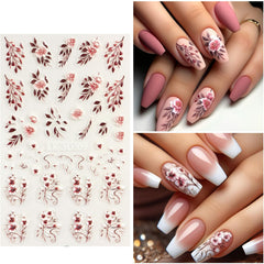 SEMATA stickers applied on nails showing finished manicure and seasonal look