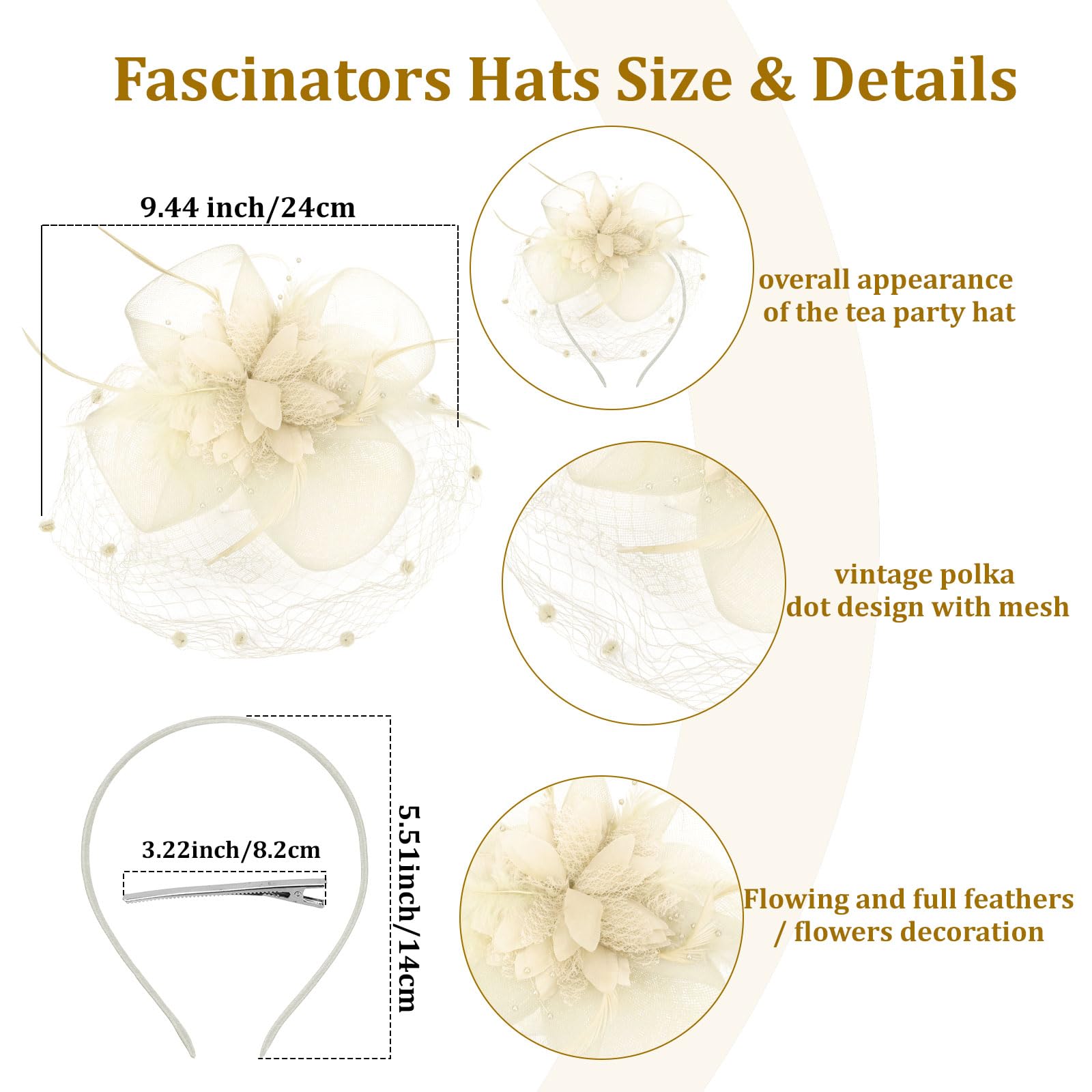 Semato close-up of fabric flower and feathers highlighting refined texture