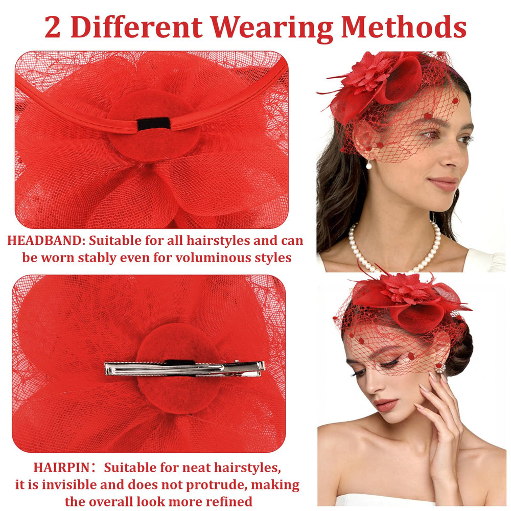 Semato fascinator close-up of elastic nylon mesh showing breathable texture and comfort