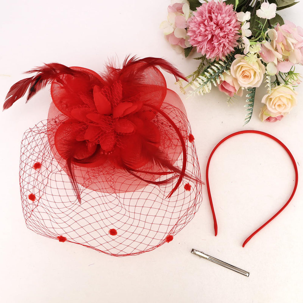 Semato fascinator flower detail revealing three-dimensional petals and bead trim for refined look