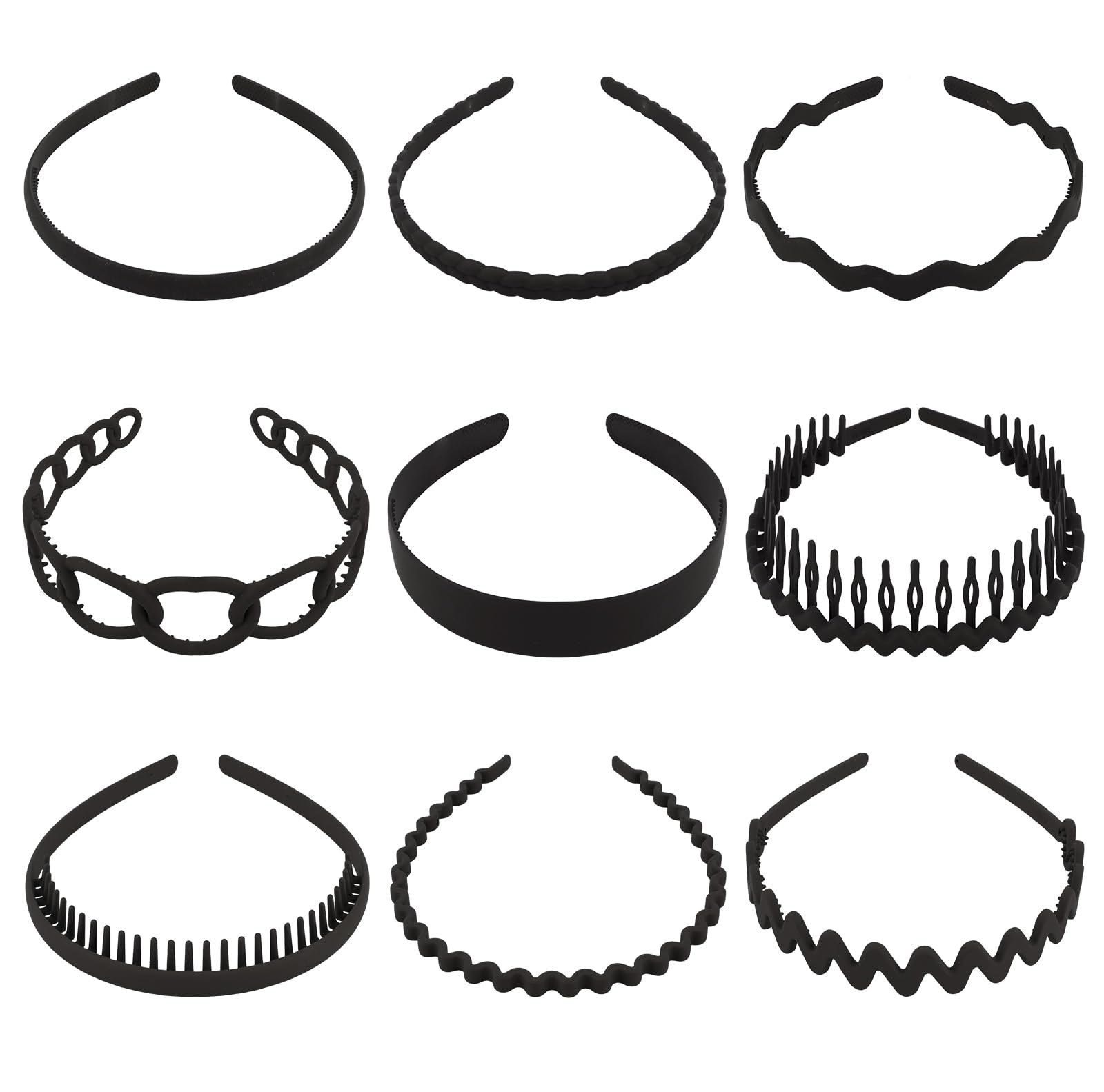 Semato flat lay variety arrangement showing all nine styles for versatile styling