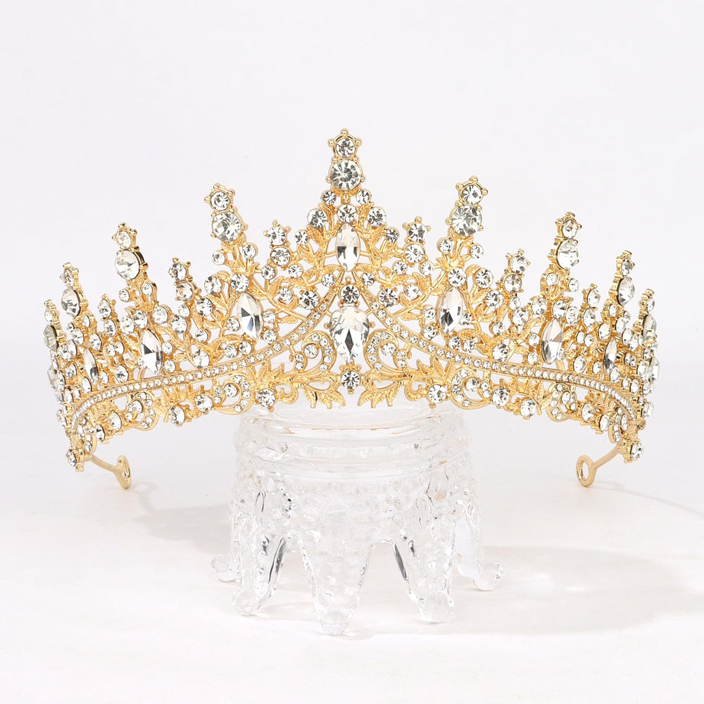 Semato crown worn in hair demonstrating secure fit and elegant appearance
