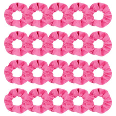 Semato hot pink scrunchies front packaging showing 20-pack convenience and uniform color