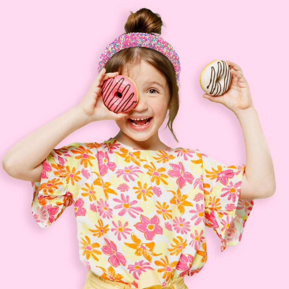 Semato headband worn in hair shows secure hold and styling benefit