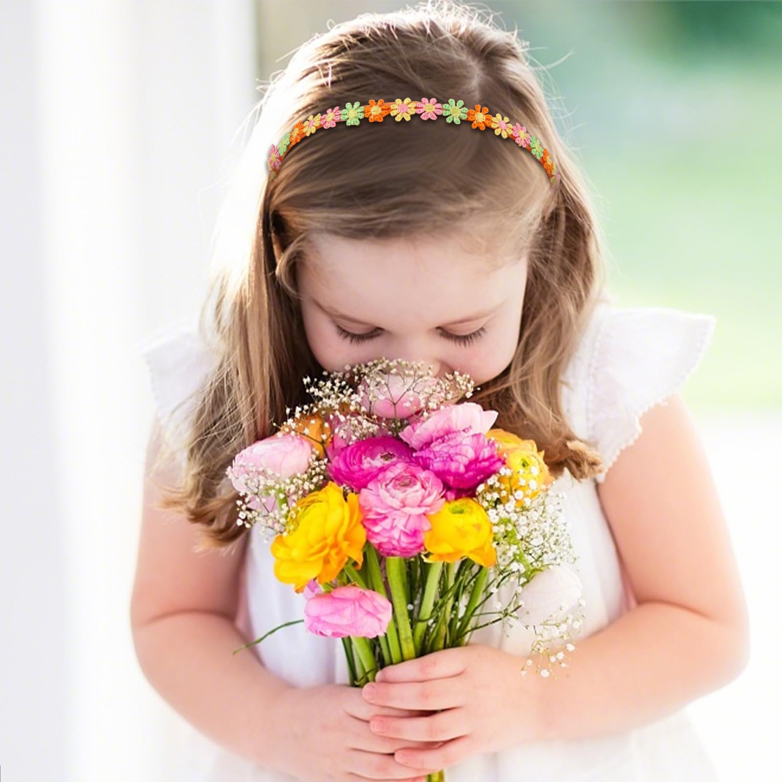 Semato toddler wearing headband demonstrating secure hold and cute look