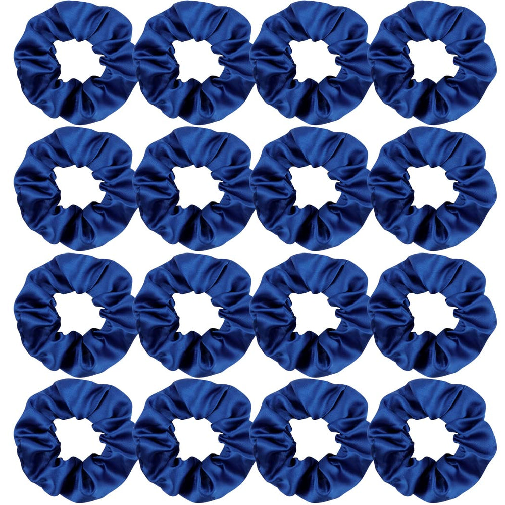 Semato royal blue scrunchies pack front view showing uniform color and quantity benefit