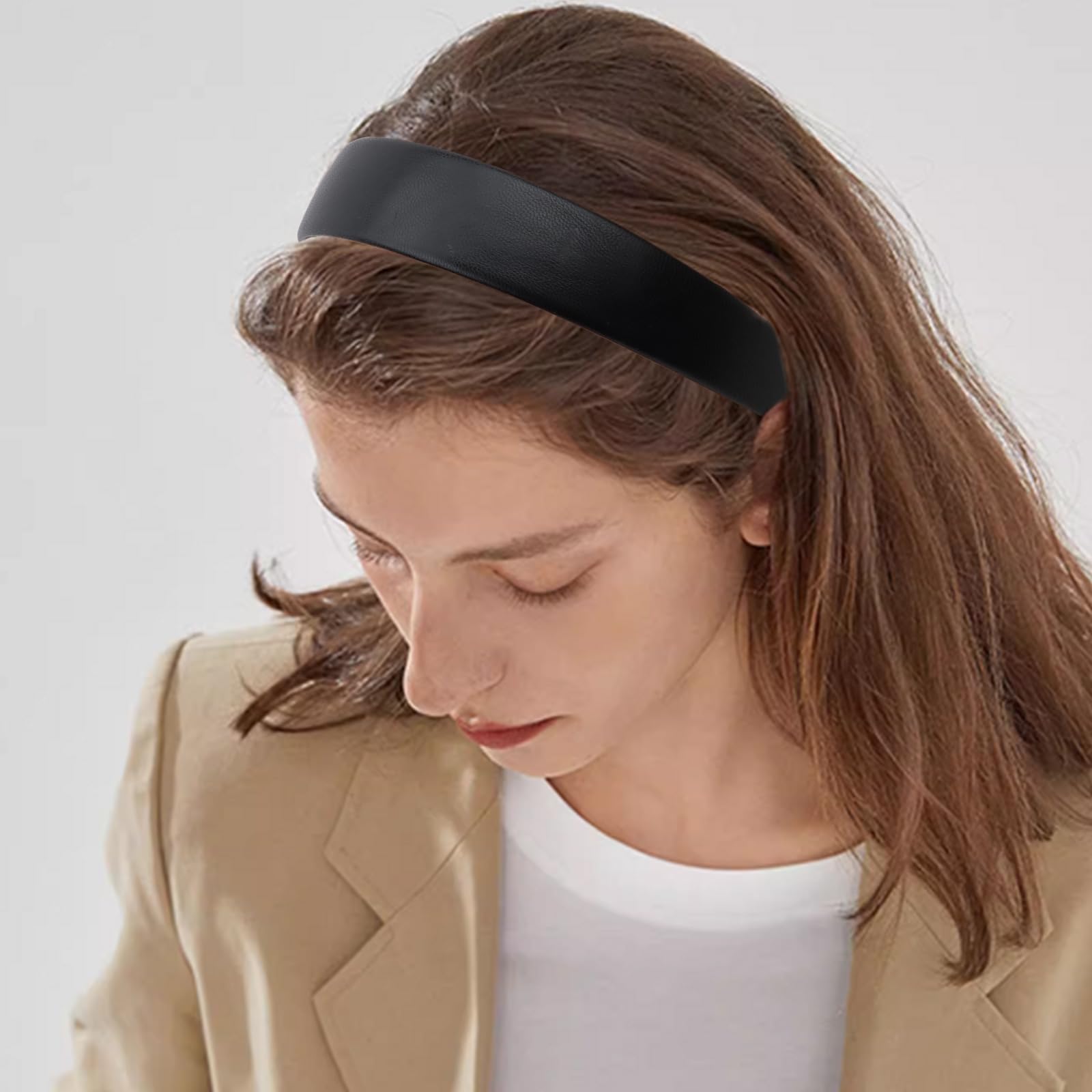 Semato headband worn with casual outfit demonstrating polished styling benefit