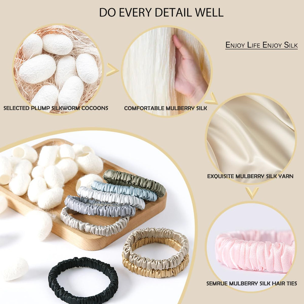 SEMRUE silk scrunchie securing an elegant updo illustrating gentle hold and minimal creasing