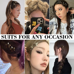 Seneeel clips worn in half-up hairstyle adding sparkle and hold
