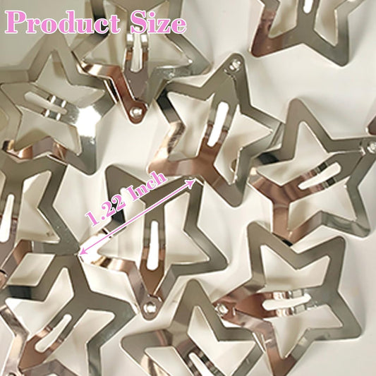 Seneeel close-up of a star clip’s metal finish highlighting decorative detail and shine