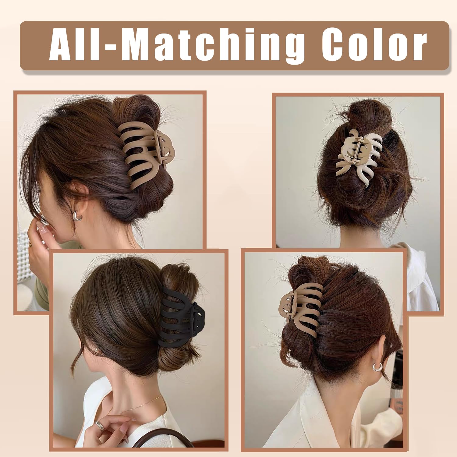 Seneeel half-up hairstyle using one clip in a casual setting to show style versatility and polish