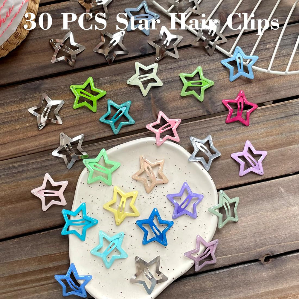 Seneeel star clip next to ruler showing compact 1.22 inch size for bangs