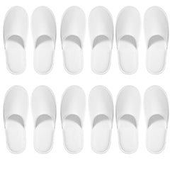 SENJUNSAFE front pack of six pairs showing clean guest-ready slippers and convenience