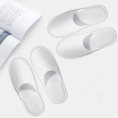 SENJUNSAFE slipper held in hand to show size and compact travel benefit