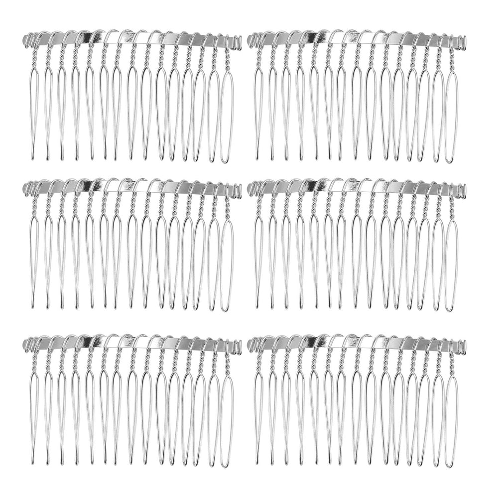 Senkary silver combs front view showing ten-piece pack and compact size benefit