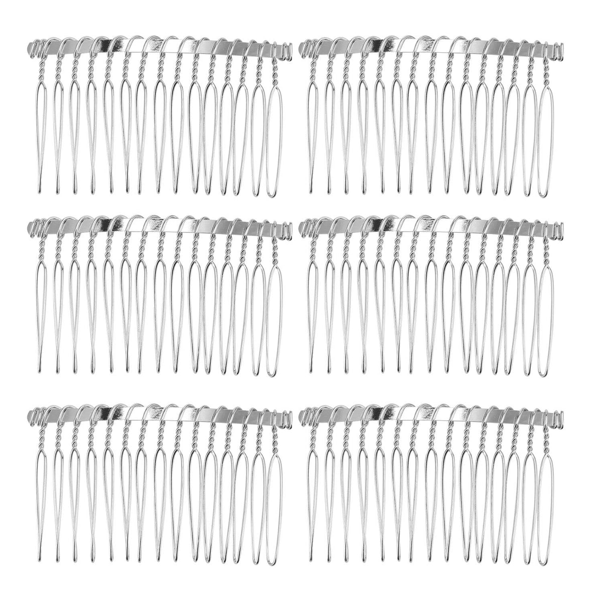 Senkary silver combs front view showing ten-piece pack and compact size benefit