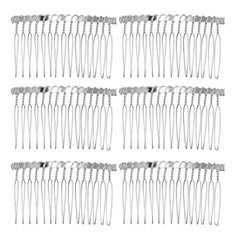 Senkary silver combs front view showing ten-piece pack and compact size benefit