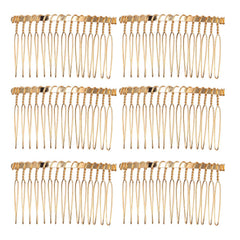 senkary gold comb front view showing full comb and neat finish for secure veil hold