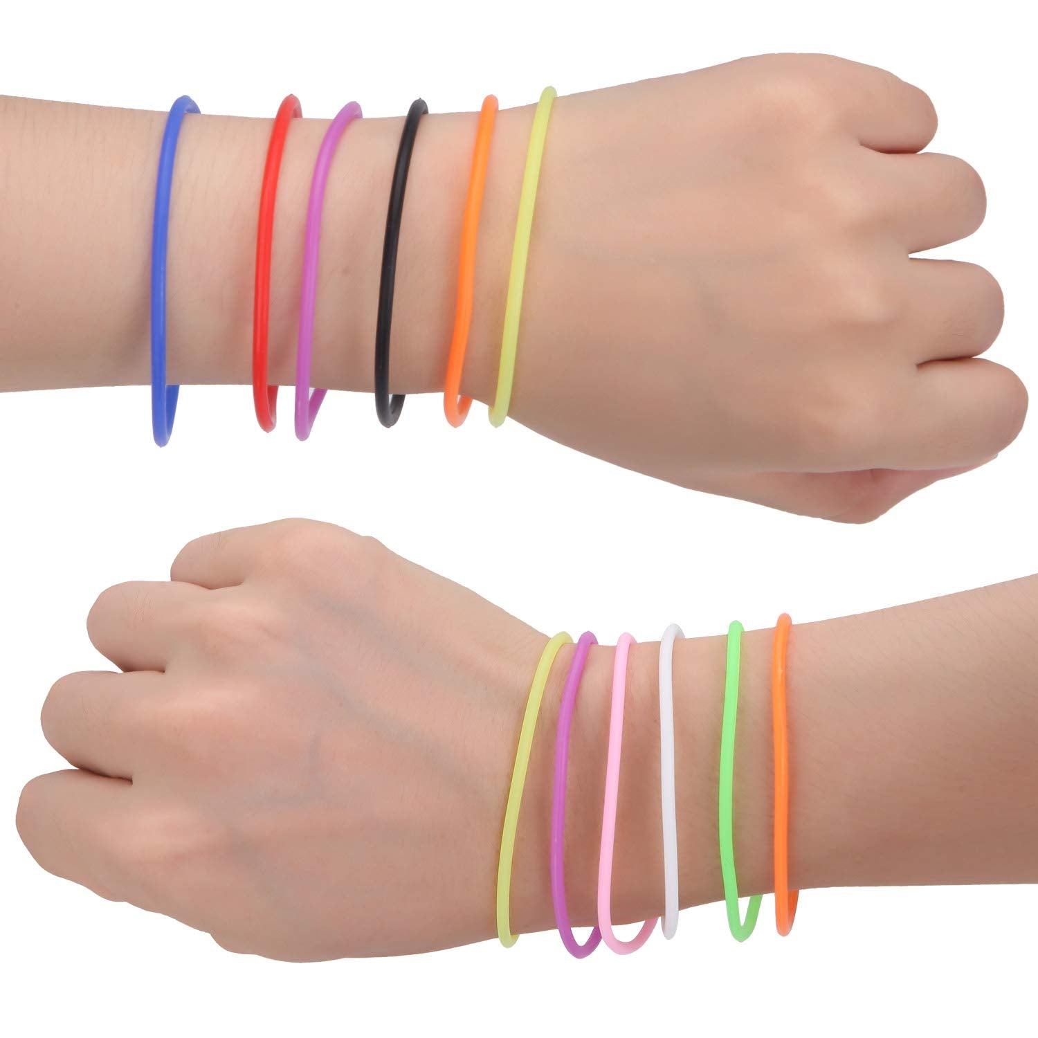 Senkary bracelet used as hair tie in ponytail, gentle on hair and convenient