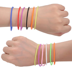 Senkary bracelet used as hair tie in ponytail, gentle on hair and convenient
