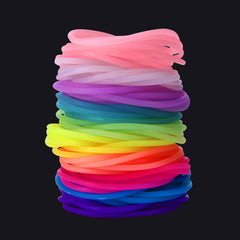 Senkary stacked bracelets on wrist showing colorful styling options