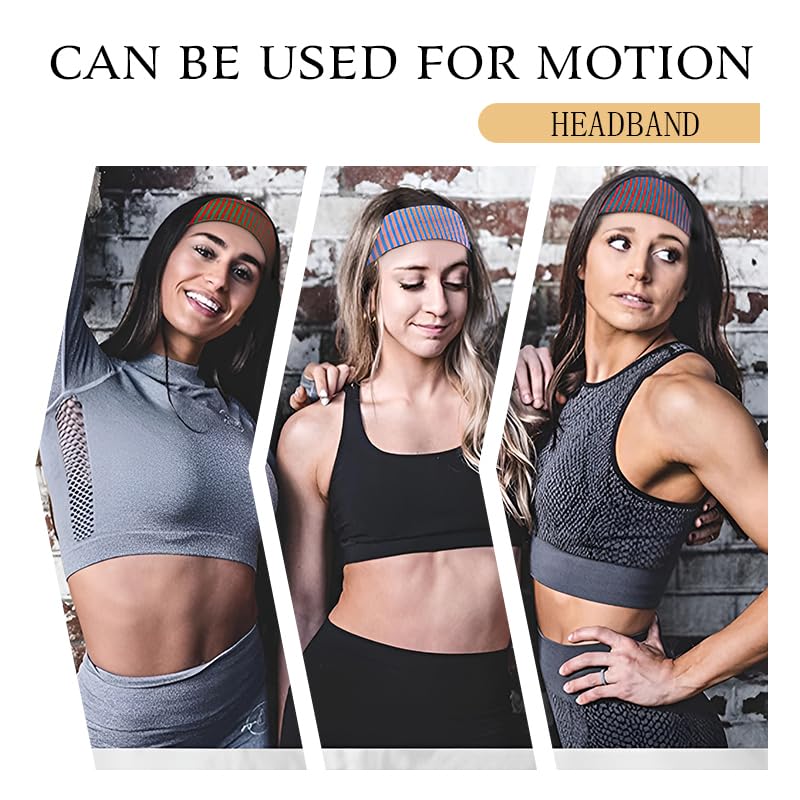 SENMAY headband worn in yoga class keeping hair secure and dry