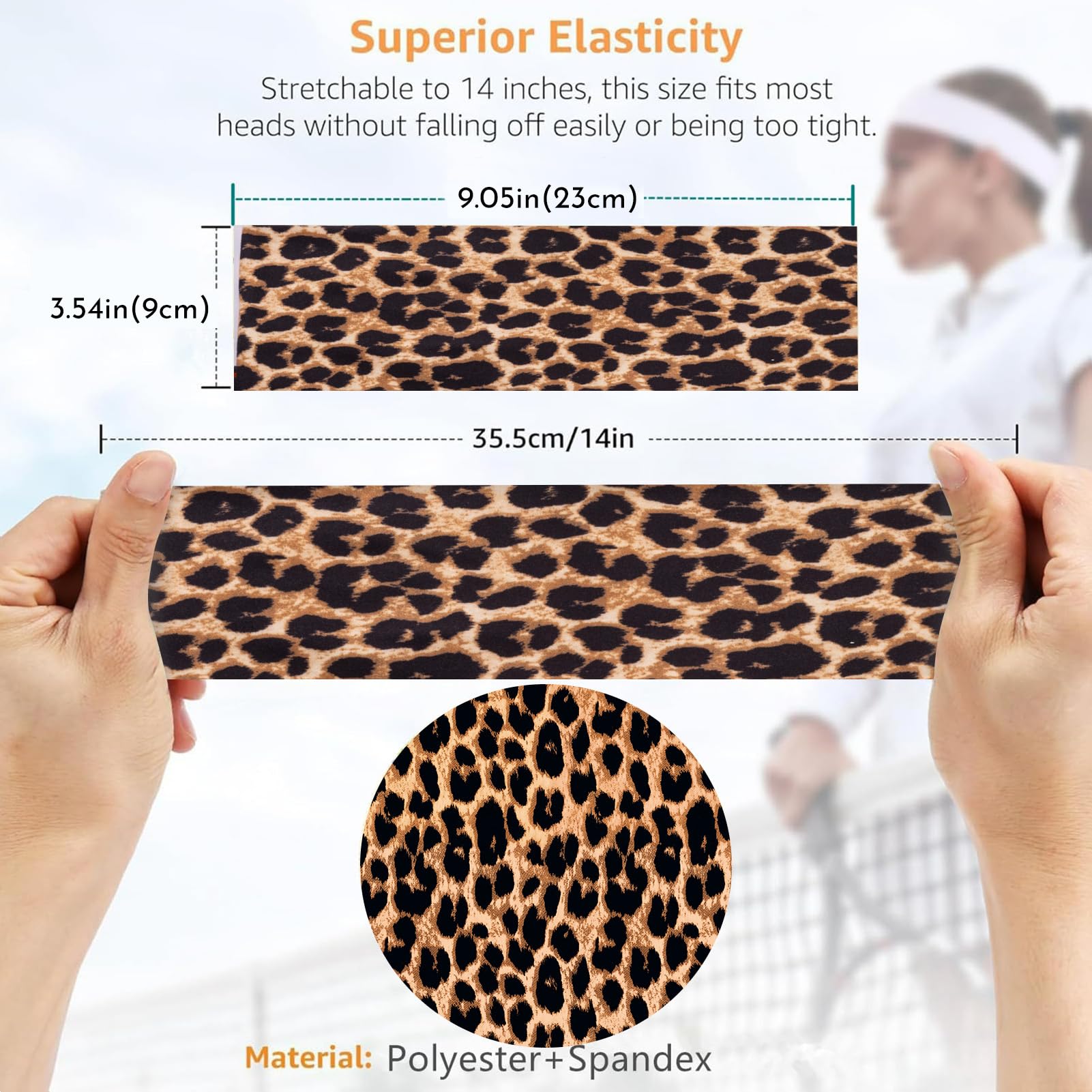 SENMAY headbands next to ruler showing size and scale for proper fit benefit