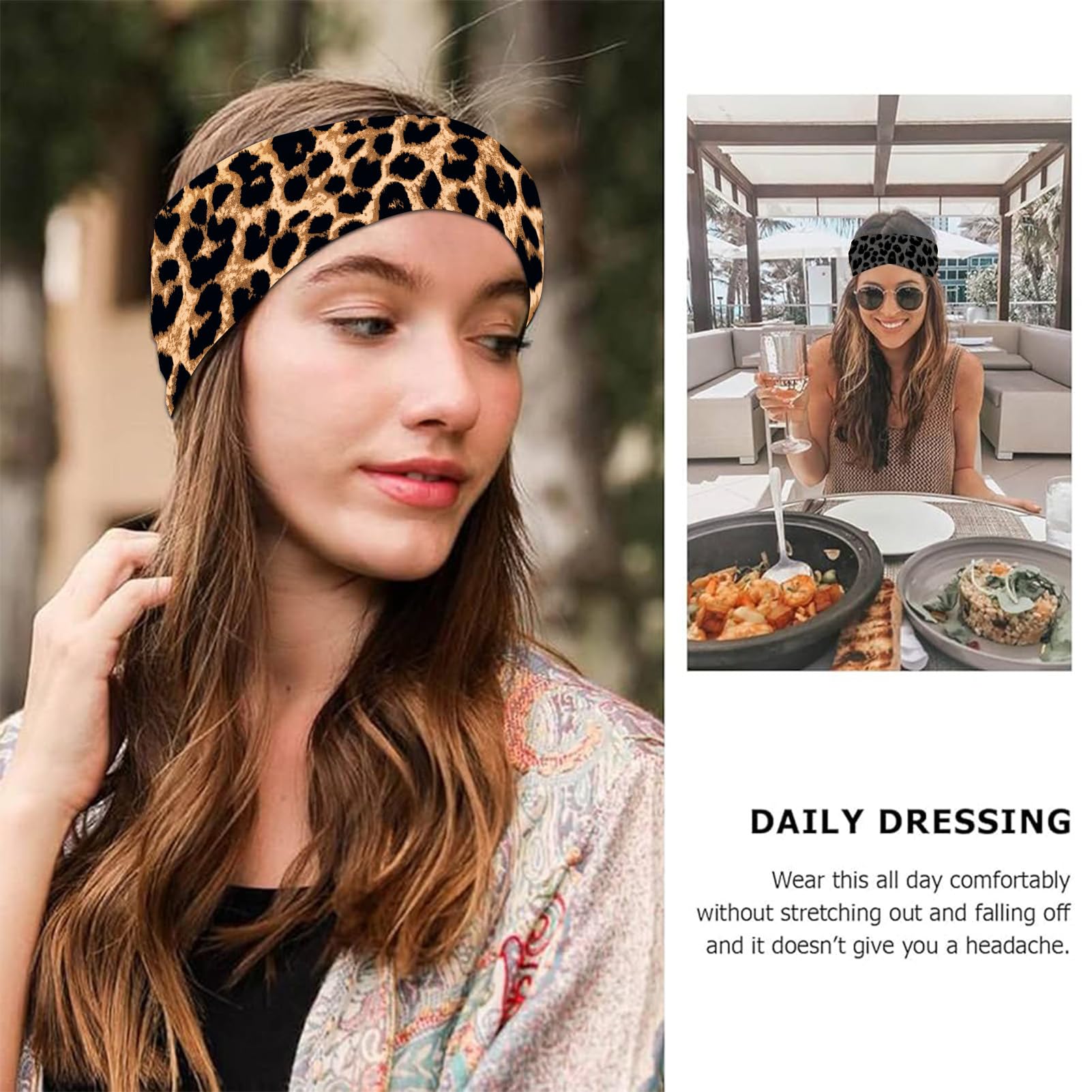 SENMAY headband worn during yoga showing sweat control and forehead coverage benefit