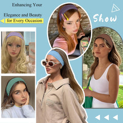 SENMAY side profile of headband showing 3.4-inch width for full hair coverage