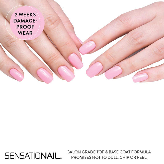 Sensationail primer bottle close-up showing texture and adhesion benefit