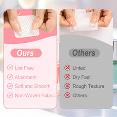 Seonggong wipe in use removing gel polish illustrating fast polish breakdown benefit