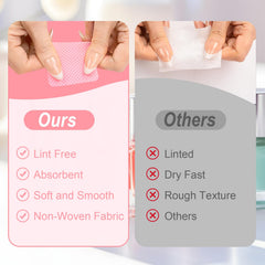 Seonggong wipes in hand showing easy grip and clean polish removal