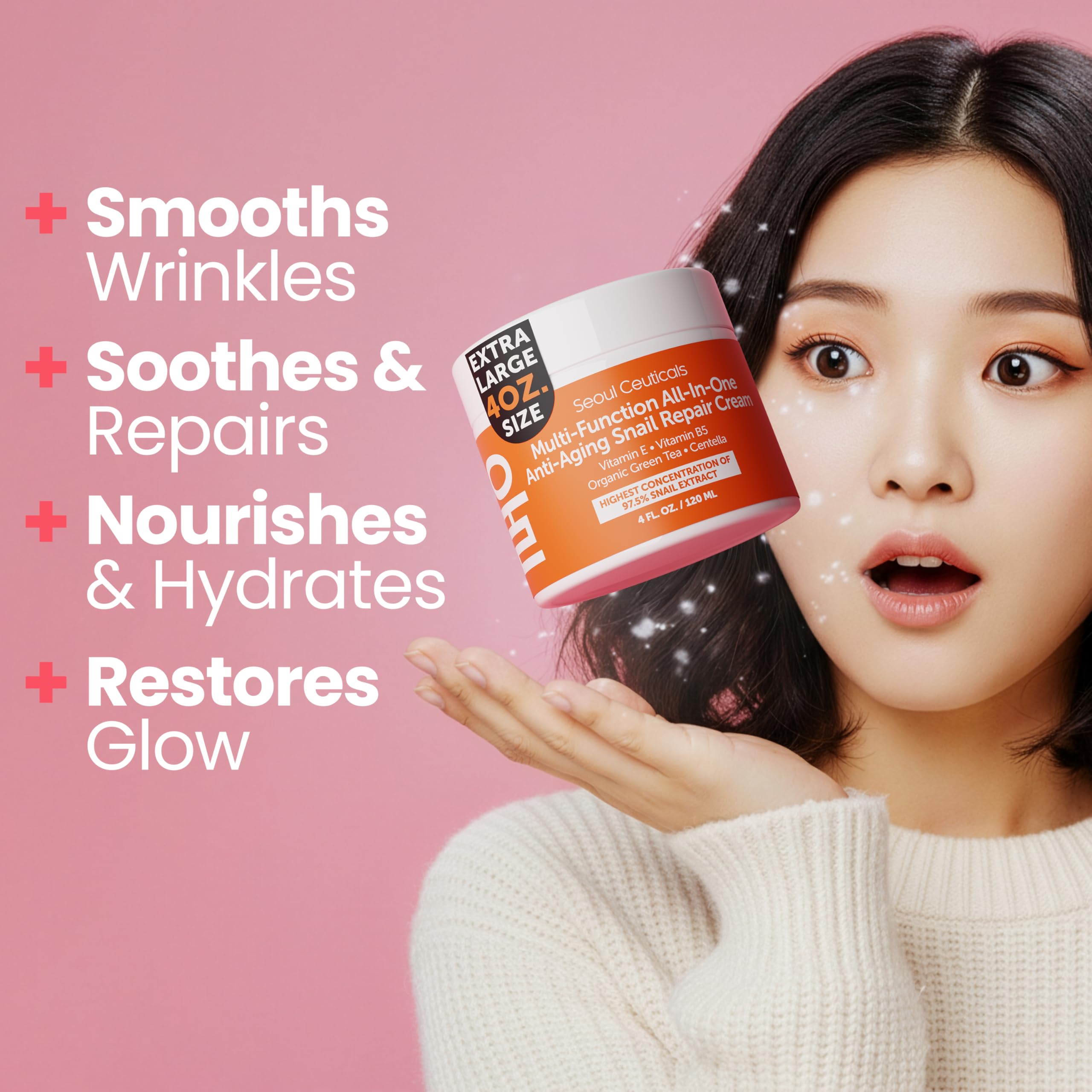 SeoulCeuticals open jar showing creamy texture for smooth hydration
