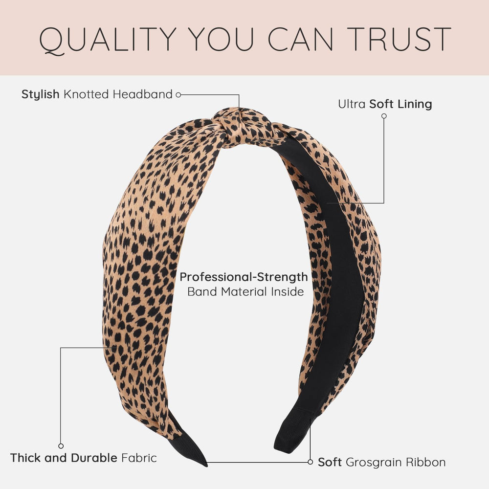 Sept Montagne headband worn by model, top knot enhances everyday outfits