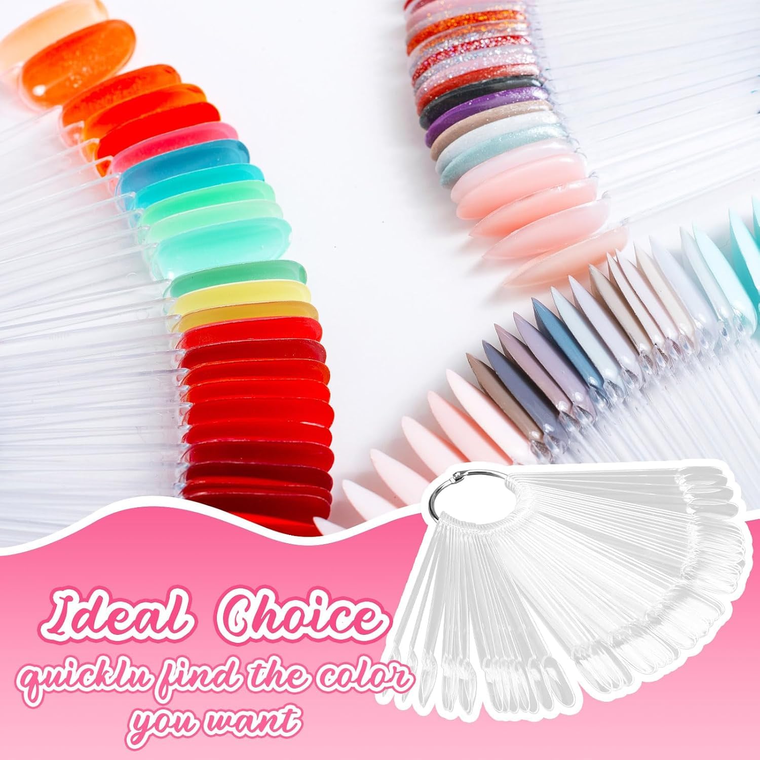 SERADIOO swatches painted with gel polish showing true-to-shade color comparison benefit
