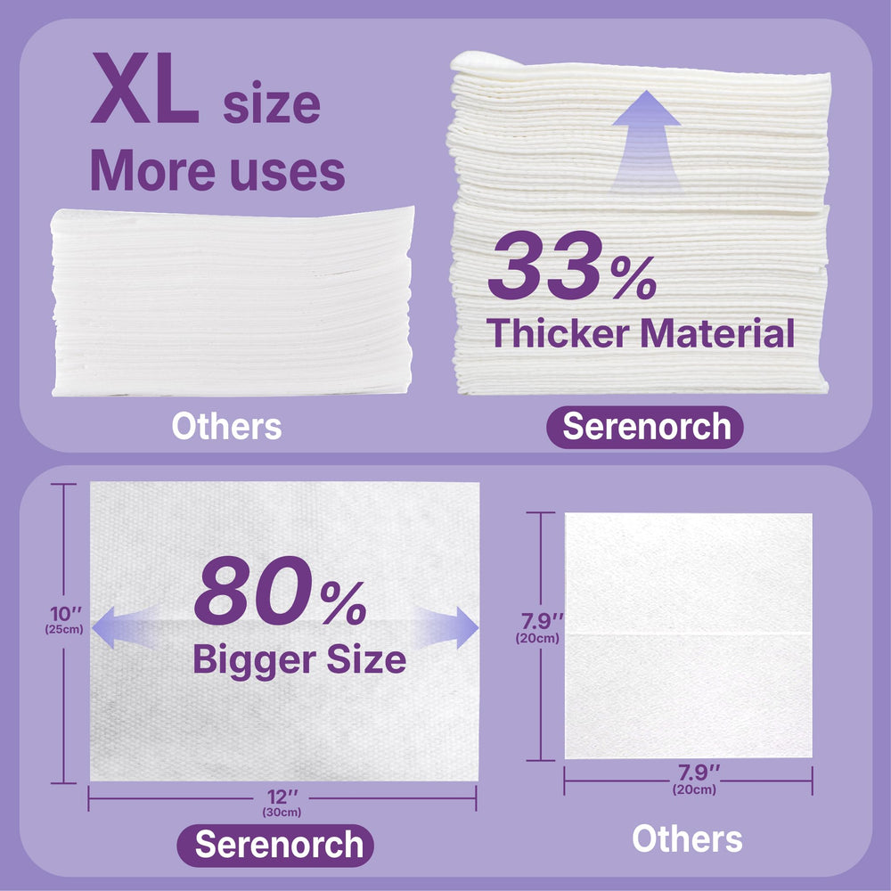 Serenorch lint-free fabric near eye area showing no residue left on eyelashes