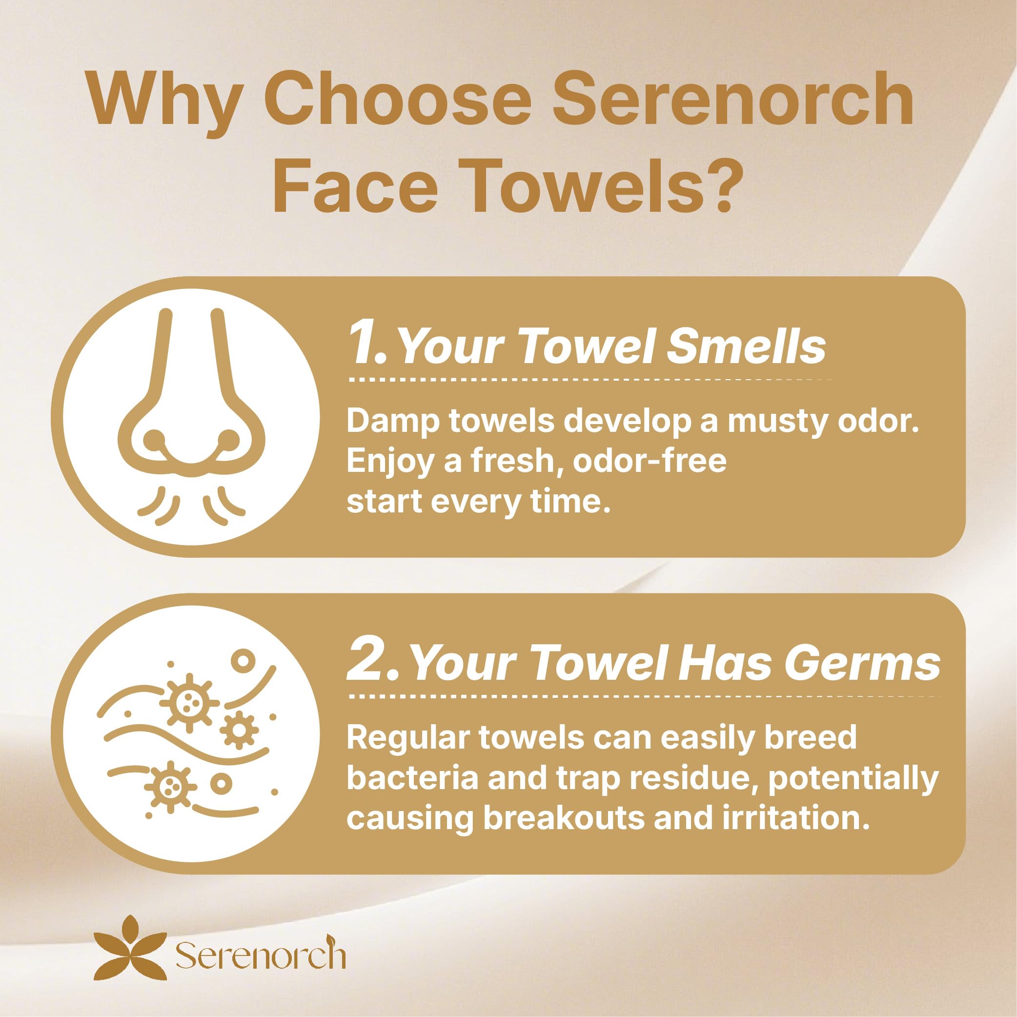 Serenorch dual-textured fabric detail for gentle exfoliation and drying
