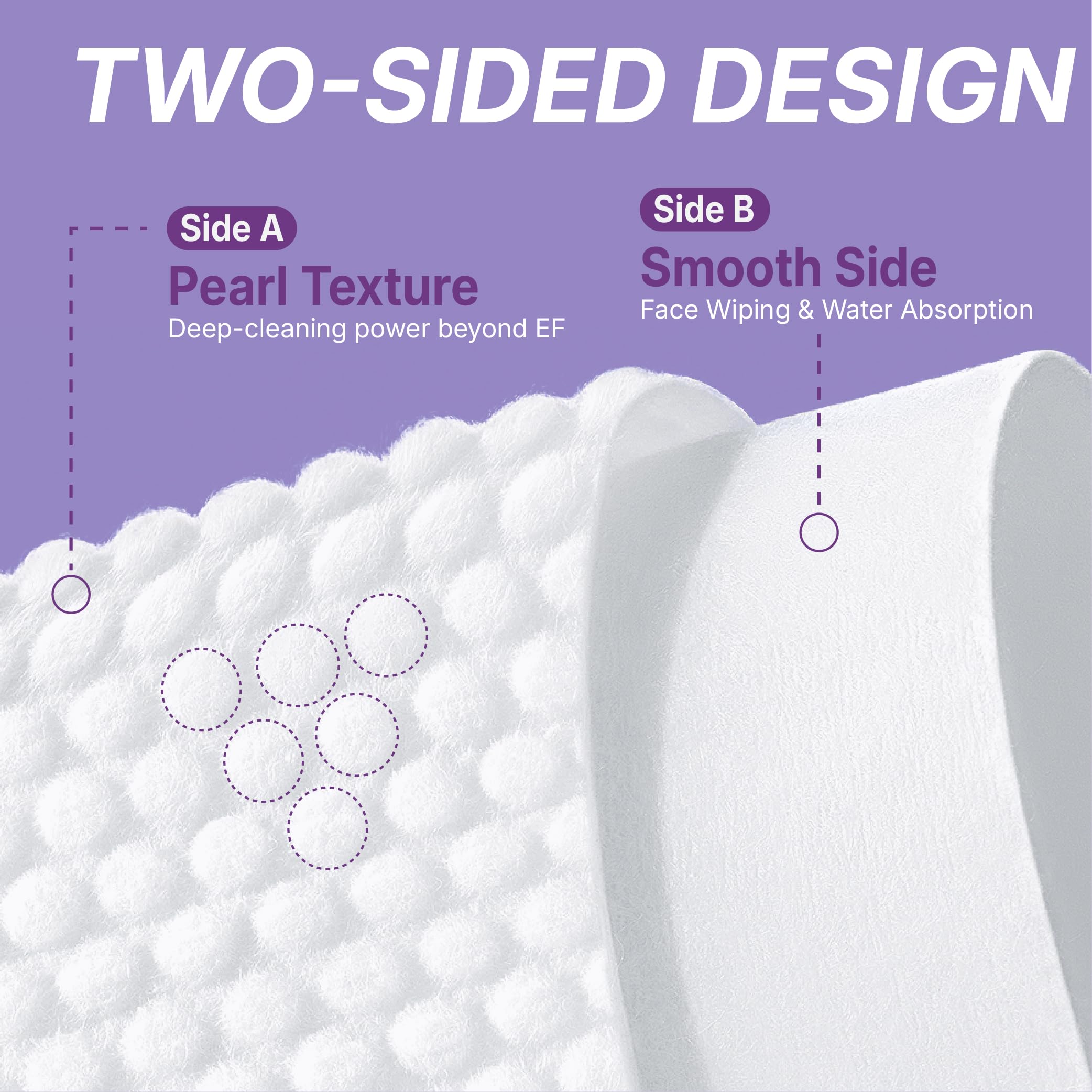Serenorch towel used wet to remove makeup showing gentle cleansing without residue