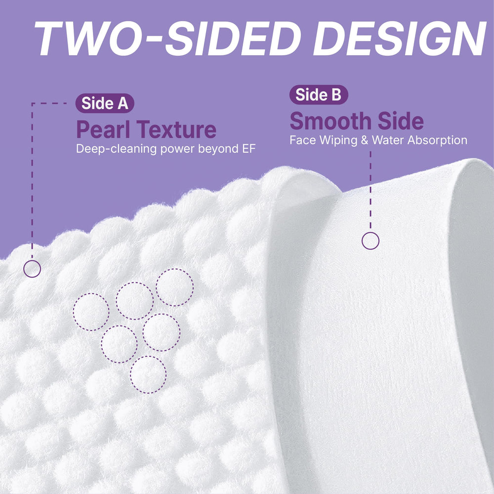 Serenorch towel used wet to remove makeup showing gentle cleansing without residue