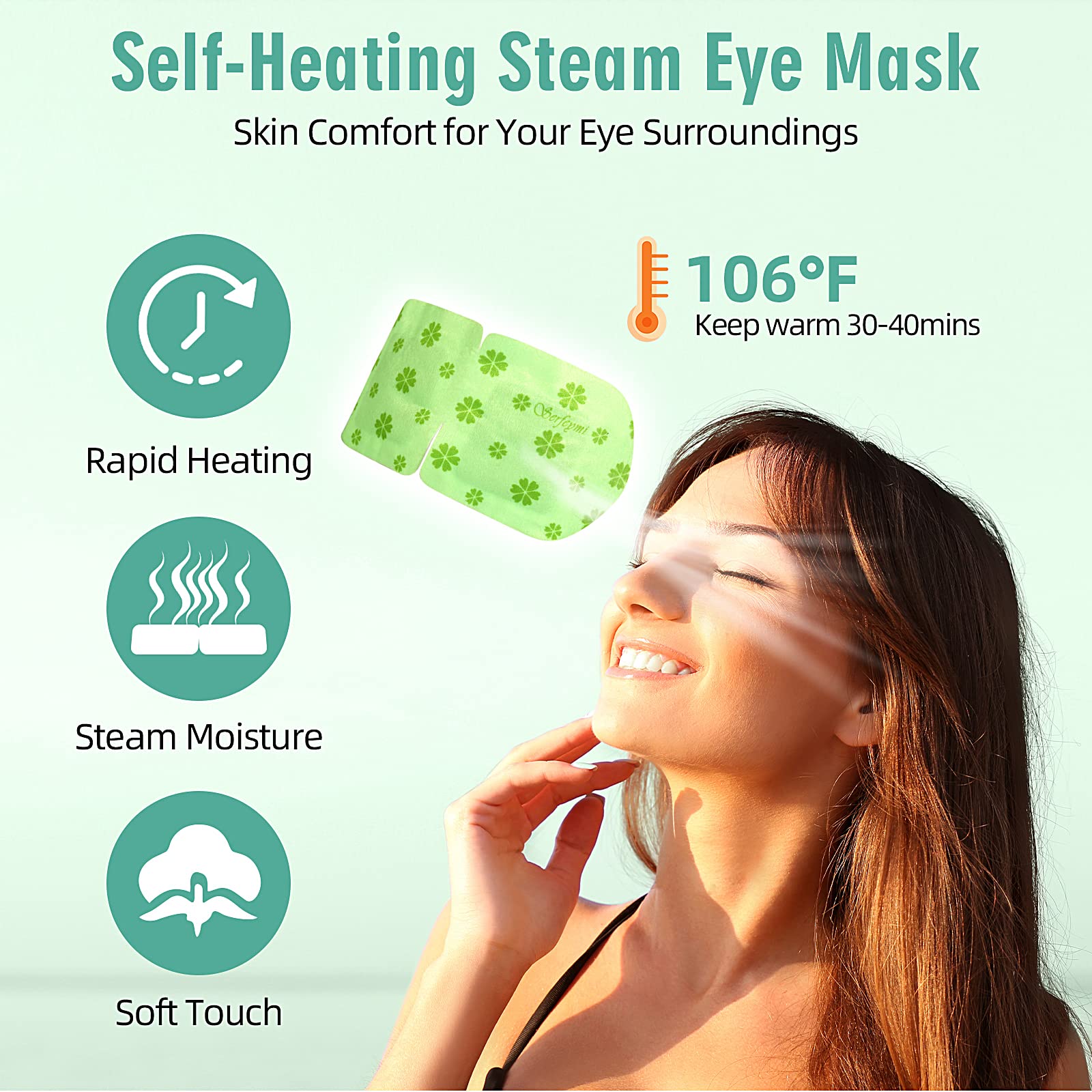 Serfeymi close-up texture of mask interior delivering gentle moist warmth